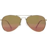 Aviator Champagne Gold Pink Mirror Commando Mini