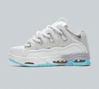 Osiris D3 2001 White Grey Baby Blue Mens Skate Trainers Shoes
