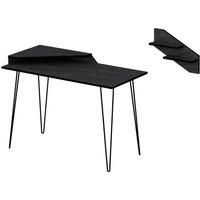 Writing, Study And Computer Desk With Metal Legs - 2 Styles - Black