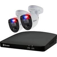 Swann CCTV System  4 Channel 4K Ultra HD DVR with 2 x 4K Enforcer Spotlight Cameras & 1TB HDD