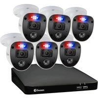 Swann CCTV Kit, 8 Channel 1080p Full HD 1TB HDD DVR-4680 with 6 x PRO-1080SL Enforcer Bullet Analogue CCTV Cameras - Works with Google Assistant and Alexa