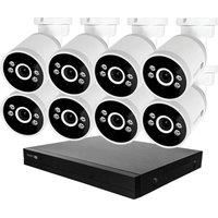 SWANN AdvancedX SWNVK-16ADVANX8B 16-channel 4K Ultra HD NVR Security System - 2TB, 8 Bullet Cameras, White,Black