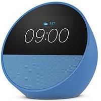 All-new Echo Spot (2024 release), Smart alarm clock with vibrant sound + Alexa, Ocean Blue