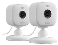 All-New Blink Mini 2 – Plug-in smart security camera, HD night view in colour, built-in spotlight, two-way audio, motion detection, works with Alexa — 2 cameras (White)