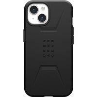 URBAN ARMOR GEAR UAG Case Compatible with iPhone 15 Case 6.1" Civilian Black Built-in Magnet Compatible with MagSafe Charging Rugged Military Grade Dropproof Protective Cover
