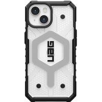 URBAN ARMOR GEAR UAG Case Compatible with iPhone 15 Case 6.1" Pathfinder Clear Ice/Silver Built-in Magnet Compatible with MagSafe Charging Rugged Transparent Dropproof Protective Cover