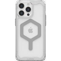 URBAN ARMOR GEAR UAG Case Compatible with iPhone 15 Pro Max Case 6.7" Plyo Ice/Silver Built-in Magnet Compatible with MagSafe Charging Rugged Anti-Yellowing Transparent Clear Protective Cover