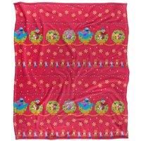 Sesame Street Furry Friends Forever Wreath Pattern Silky Touch Super Soft Throw Blanket 152 X 127 cm