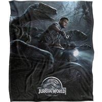 JURASSIC WORLD Raptor Poster Officially Licensed Silky Touch Super Soft Throw Blanket 152 x 127 cm