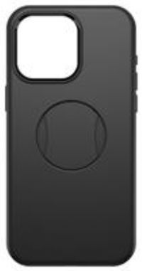 OtterBox OtterGrip Symmetry Case for iPhone 15 Pro for MagSafe, Drop Proof, Protective Case with Built-In Grip, 3x Tested to Military Standard, Black, 77-93133