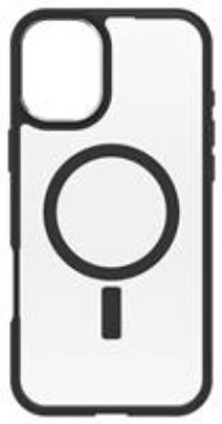 Otterbox React MagSafe iPhone 16 Plus Case, Black Crystal - Clear/Black US Military MIL Standard