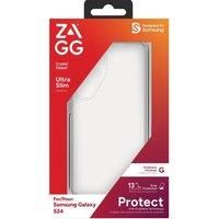 ZAGG Crystal Palace Protective Case for Samsung Galaxy S24, 13ft Drop Protection, Shockproof, Slim, Clear