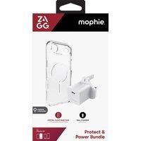 ZAGG Crystal Palace Snap iPhone Air Clear Case & Mophie 30 W USB Type-C Wall Charger Bundle, Clear,White