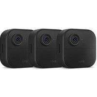 New Blink camera (Outdoor 4) | Newest model | Wireless HD smart security camera, two-year battery life, enhanced motion detection, works with Alexa | 3 camera system with Sync Module Core incl.| IP65