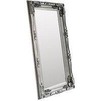 Carved Louis Leaner Mirror  Silver