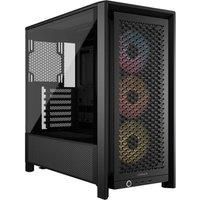 CORSAIR FRAME 4000D RS ARGB Modular Mid-Tower ATX PC Case – High Airflow, 3x Pre-Installed RS ARGB Fans, InfiniRail™ Fan Mounting System, ASUS BTF, MSI Project Zero, Gigabyte Project Stealth – Black