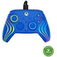 Turtle Beach Afterglow Wave Controller Blue Wired RGB Gaming Controller – Licensed for Xbox Series X or S, Xbox One and Windows – Mappable Buttons, Hall-Effect Hair Triggers, Audio Controls