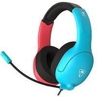 Turtle Beach Airlite Fit Neon Blue and Red Wired Gaming Headset Officially Licensed for Nintendo Switch, Nintendo Switch Lite, and Nintendo Switch OLED – Flip-to-Mute Mic, Over-Ear Premium Comfort