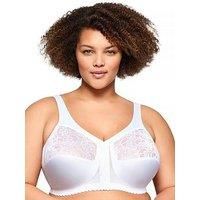 Glamorise MagicLift Front-Closure Support Wirefree Bra 1200 (Women/'s & Women/'s Plus) White