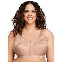 Glamorise Full Figure Plus Size MagicLift Front-Closure Support Bra Wirefree #1200