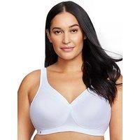 Glamorise MagicLift Seamless Sports Wirefree Bra 1006 (Women/'s & Women/'s Plus) White