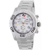 Calibre Men's SC-5A2-04-001 Akron Chronograph Luminous White Dial Steel Watch