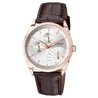 Hamelin Watch With Silver Dial and Dark Brown Leather Strap