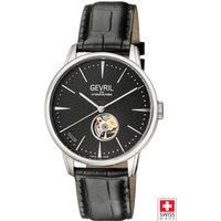 Mulberry Black Dial Calfskin Leather Swiss Automatic Watch