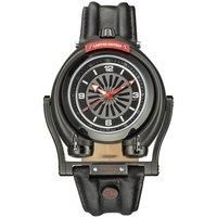 Triton Black Dial Calfskin Black Leather Swiss Automatic Watch