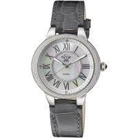 Astor II Silver Dial Gray leather band Swiss Quartz Watch