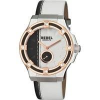 Flatbush White/Black Dial Leather Watch