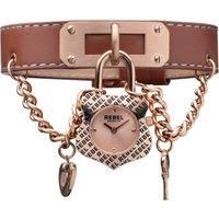 Seagate Rose Dial Leather Watch