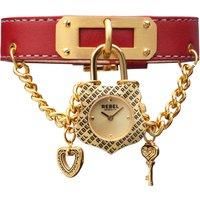 Seagate Gold Dial Leather Watch