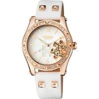 Gravesend White Dial Leather Watch