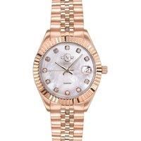 Naples Silver Dial 12403 Rose Gold Swiss Quartz Watch