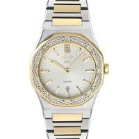 Palmanova Silver Dial two tone yellow gold Swiss Quartz Watch