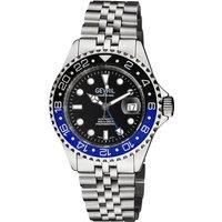 Gevril Men's 4953B Wall Street Swiss Automatic Ceramic Bezel Steel Date Watch