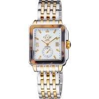 Bari Tortoise Mother Of Pearl Dial T Tone IP Gold Bracelet Diamond Watch