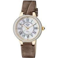 Astor II MOP Dial IPYG Beige strap Swiss Quartz Watch