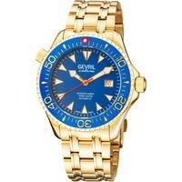 Hudson Yards blue dial Gold watch