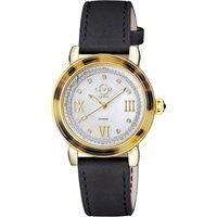 Marsala Tortoise Mother Of Pearl Dial, Black Suede Strap Watch