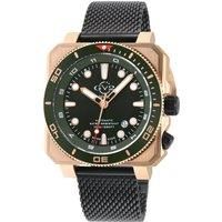 XO Submarine RG Case, RG/GRN Bezel, Olive Dial, Stainless Steel Bracelet