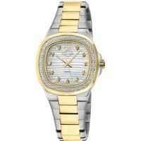 Potente Lady White MOP dial, Two Toned 316L Stainless Steel IPYG Diamond Swiss Quartz Watch