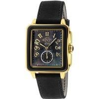 Bari Black Leather Swiss Quartz Watch