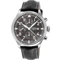 Vaughn Chronograph Grey Leather Swiss Automatic ETA 7750 Watch