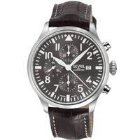 Vaughn Chronograph Brown Leather Swiss Automatic ETA 7750 Watch