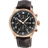 Vaughn Chronograph Brown Leather Swiss Automatic ETA 7750 Watch