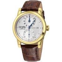 Madison, IPYG Case, Silver Dial, Genuine Handmade Italian Brown Strap Watch