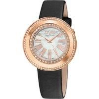 Gandria Swiss Diamond , 316L SS/IPRG Case, White MOP Dial, Genuine Italian Made Leather Strap Swiss Quartz Watch