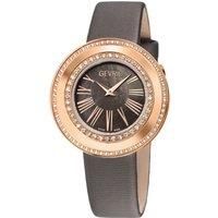 Gandria Swiss Diamond , 316L SS/IPRG Case, Bronze Grey MOP Dial, Genuine Italian Made Leather Strap Swiss Quartz Watch